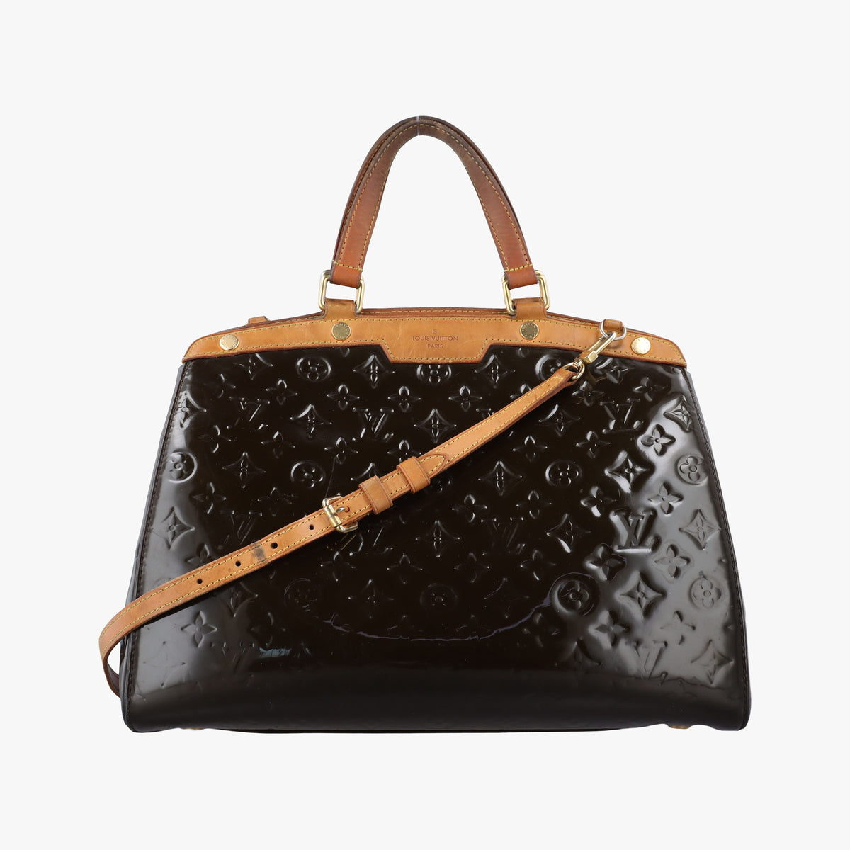 Secondhand Louis Vuitton Brea GM TERRE D’OMBRE Vernis  shoulderbag | stylenewstar