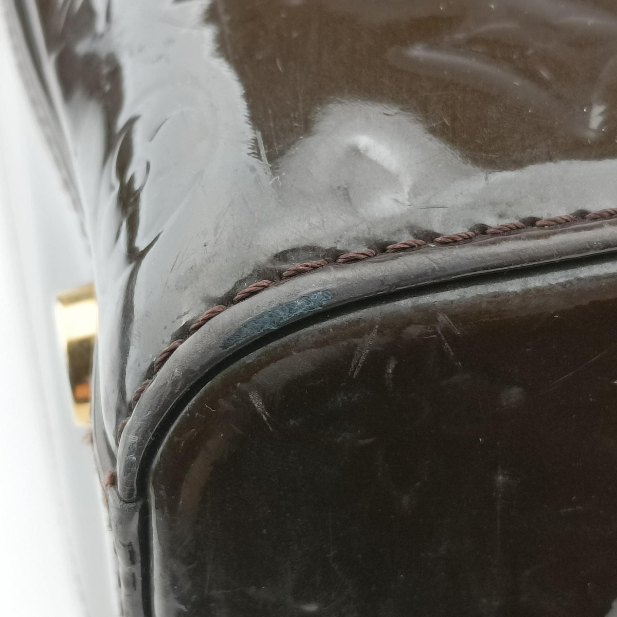 Secondhand Louis Vuitton Brea GM TERRE D’OMBRE Vernis  shoulderbag | stylenewstar