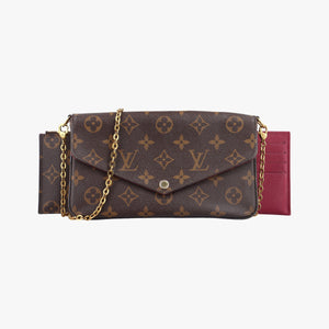 Pre-owned Louis Vuitton Pochette Felicie Brown Monogram Canvas M61276 shoulderbag | stylenewstar