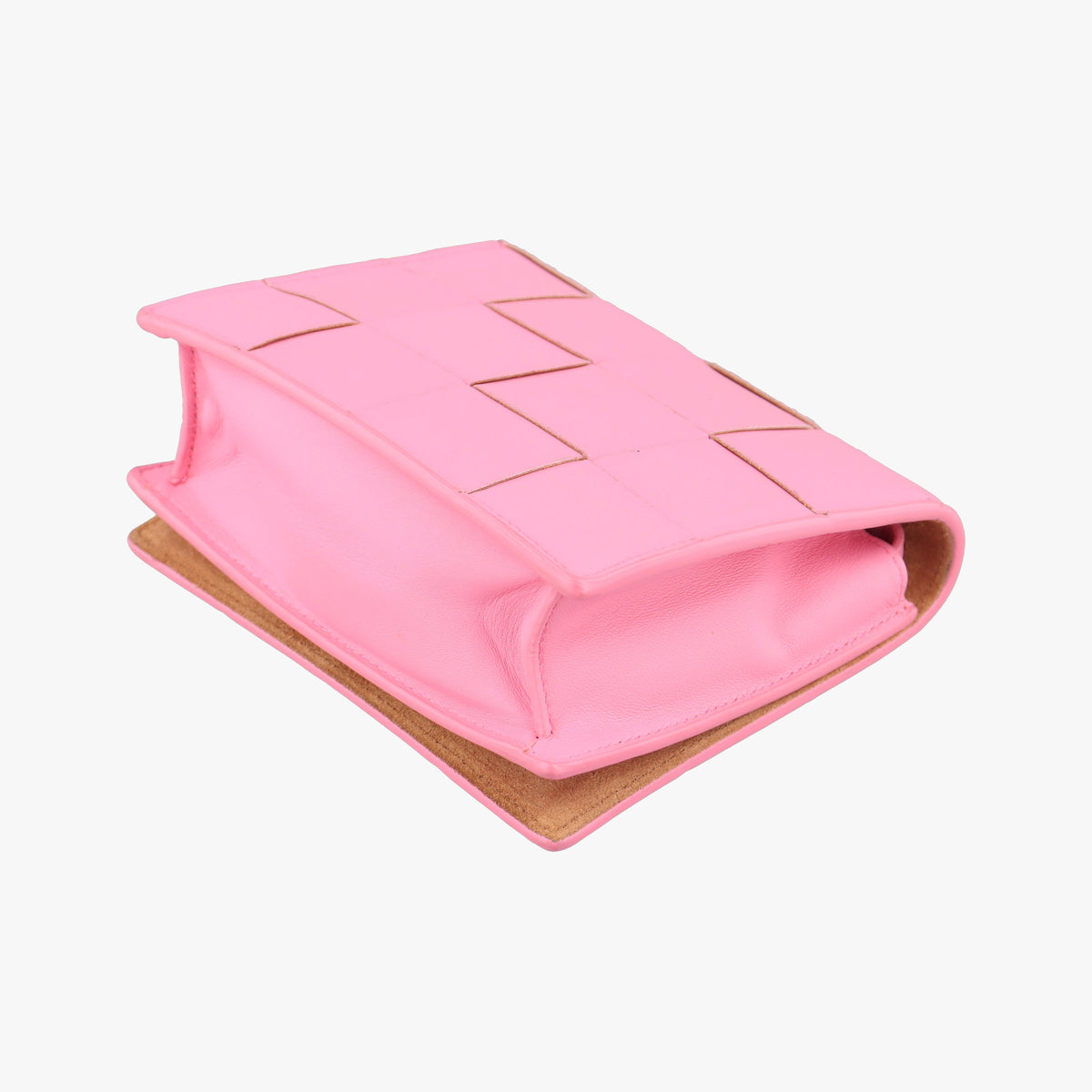 Pre-owned Bottega Veneta Cassette Pink lambskin  shoulderbag | stylenewstar