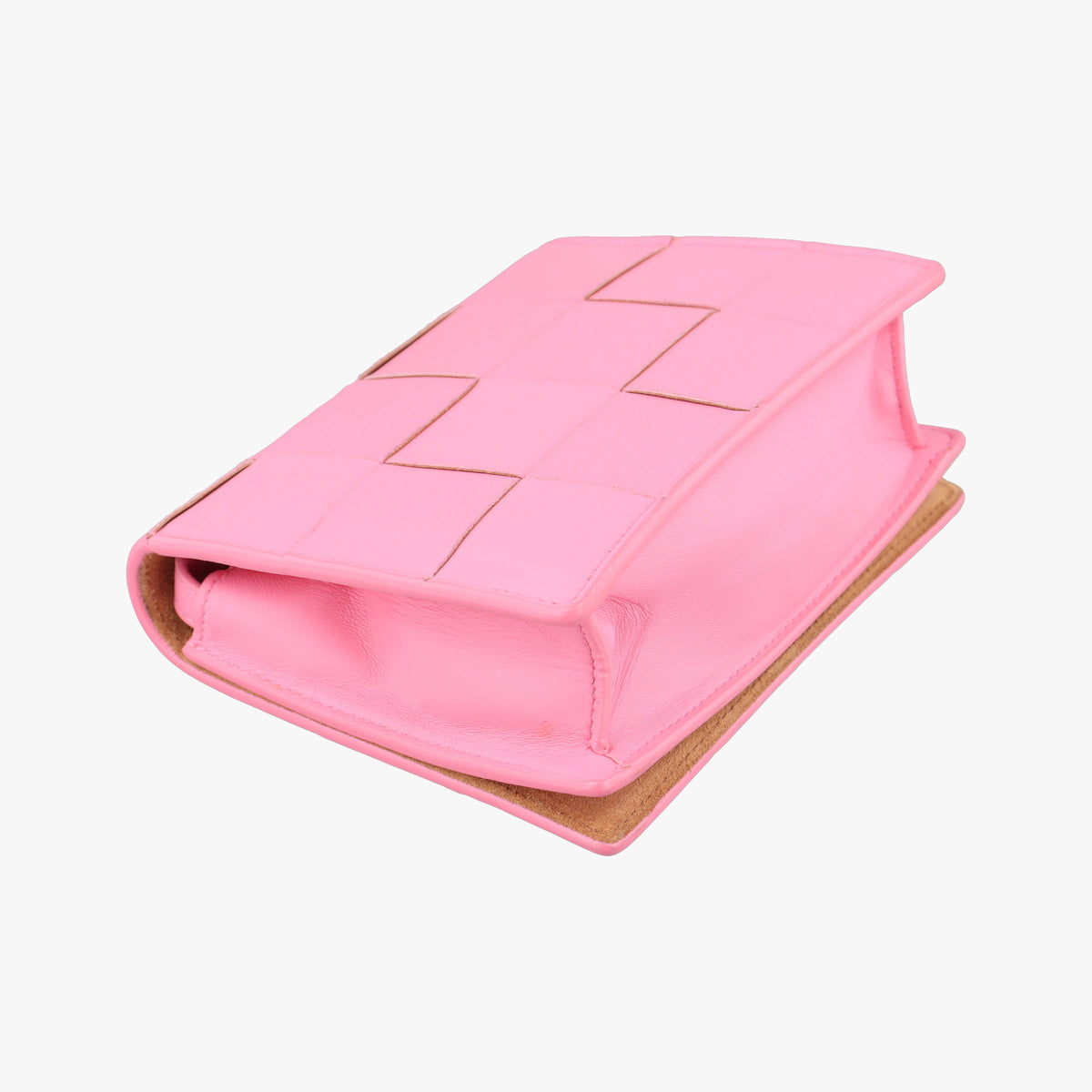 Pre-owned Bottega Veneta Cassette Pink lambskin  shoulderbag | stylenewstar