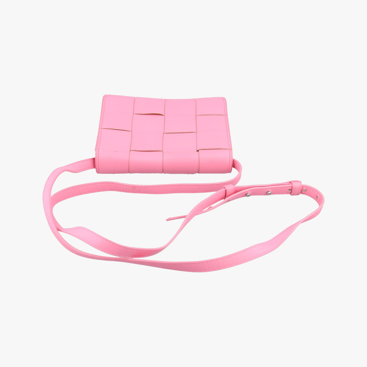 Pre-owned Bottega Veneta Cassette Pink lambskin  shoulderbag | stylenewstar