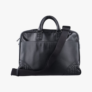 Pre-owned Bottega Veneta Intrecciato Black Lambskin  shoulderbag | stylenewstar