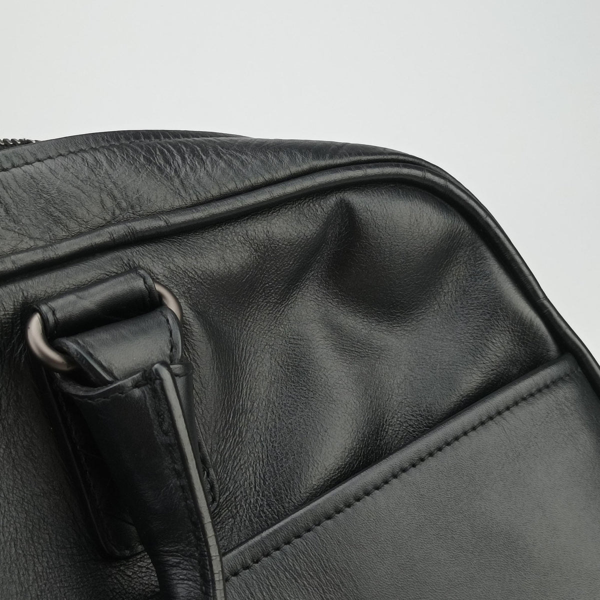 Pre-owned Bottega Veneta Intrecciato Black Lambskin  shoulderbag | stylenewstar