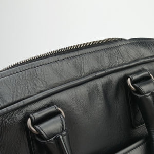 Pre-owned Bottega Veneta Intrecciato Black Lambskin  shoulderbag | stylenewstar