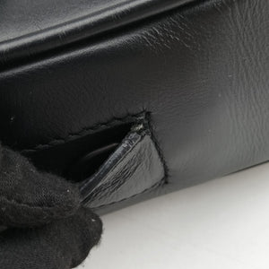Pre-owned Bottega Veneta Intrecciato Black Lambskin  shoulderbag | stylenewstar
