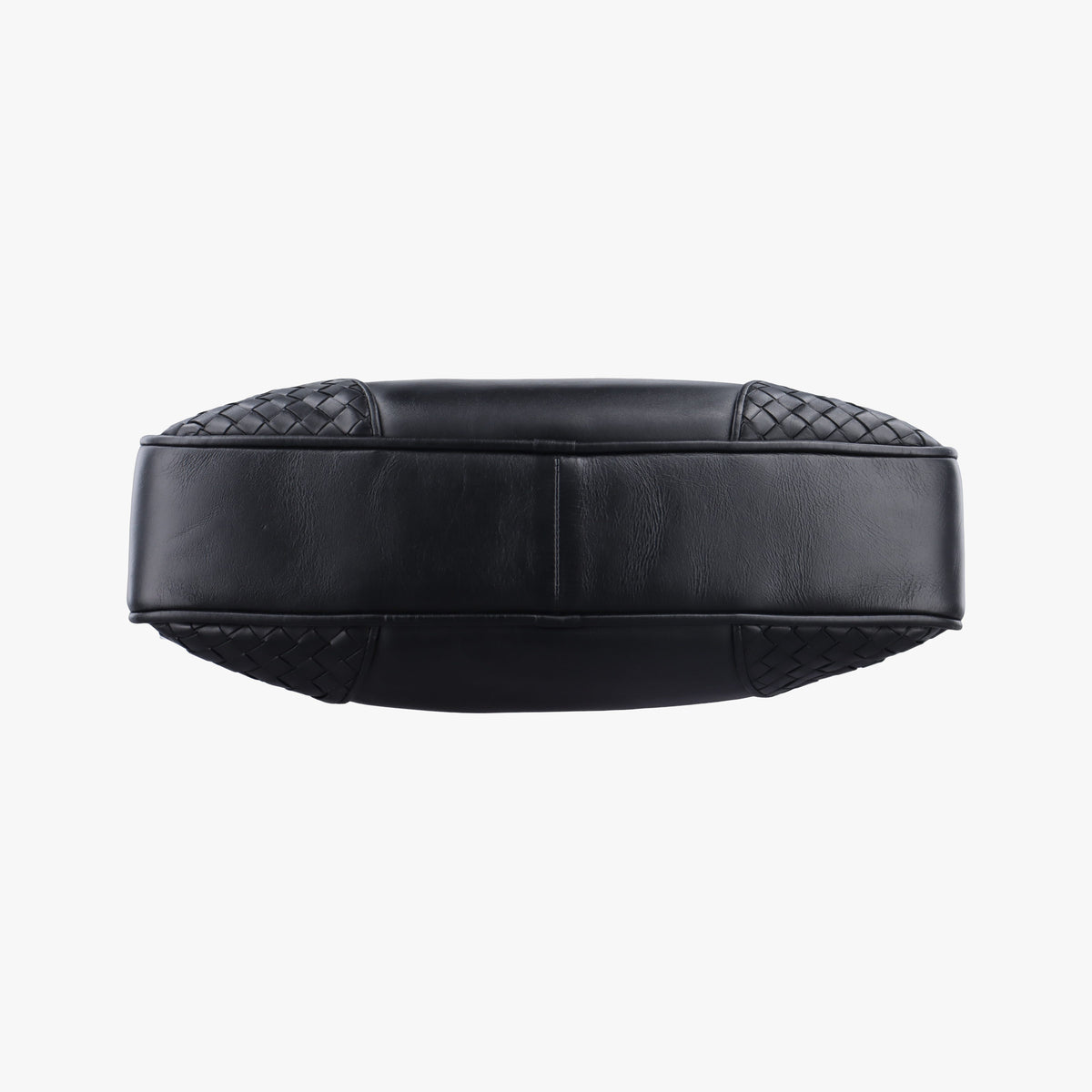 Pre-owned Bottega Veneta Intrecciato Black Lambskin  shoulderbag | stylenewstar