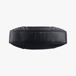 Pre-owned Bottega Veneta Intrecciato Black Lambskin  shoulderbag | stylenewstar