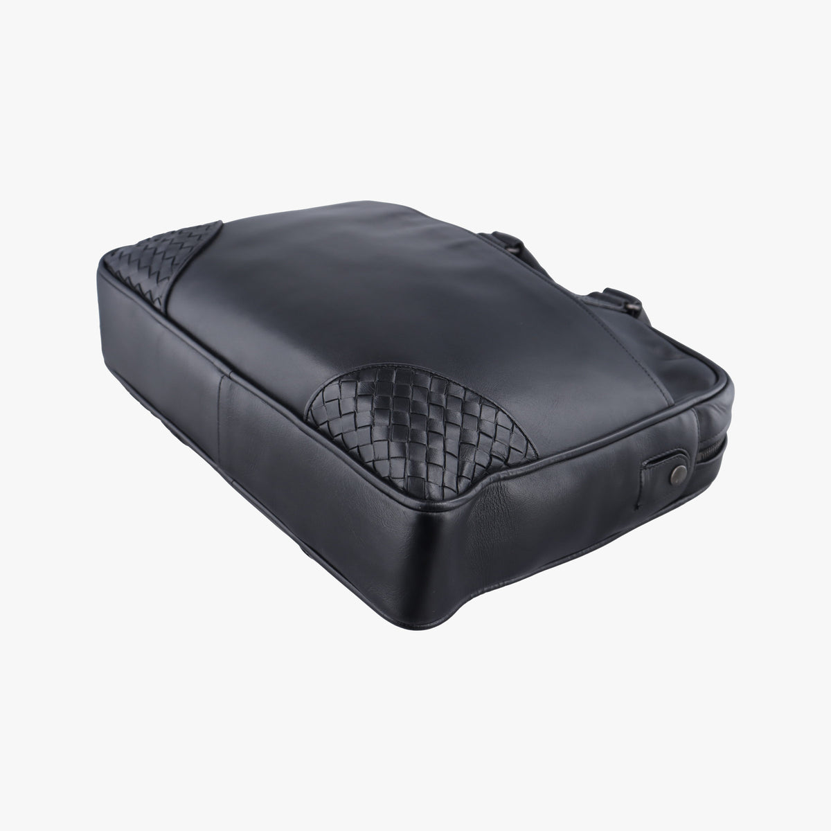 Pre-owned Bottega Veneta Intrecciato Black Lambskin  shoulderbag | stylenewstar