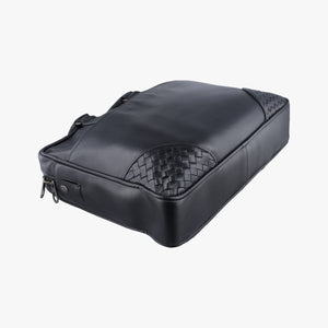 Pre-owned Bottega Veneta Intrecciato Black Lambskin  shoulderbag | stylenewstar