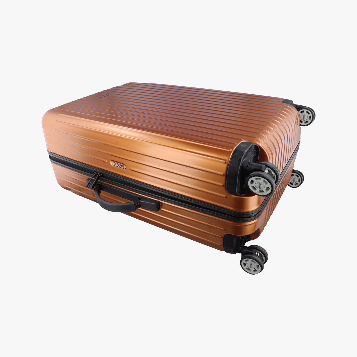 Pre-owned RIMOWA TOPAS Orange aluminum  suitcase | stylenewstar