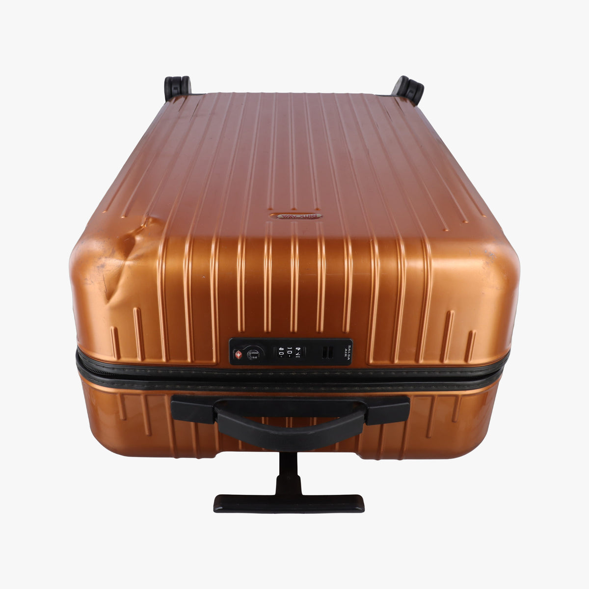 Pre-owned RIMOWA TOPAS Orange aluminum  suitcase | stylenewstar