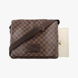 Pre-owned Louis Vuitton BROOKLYN MM EBENE Damier Canvas N51211 shoulderbag | stylenewstar
