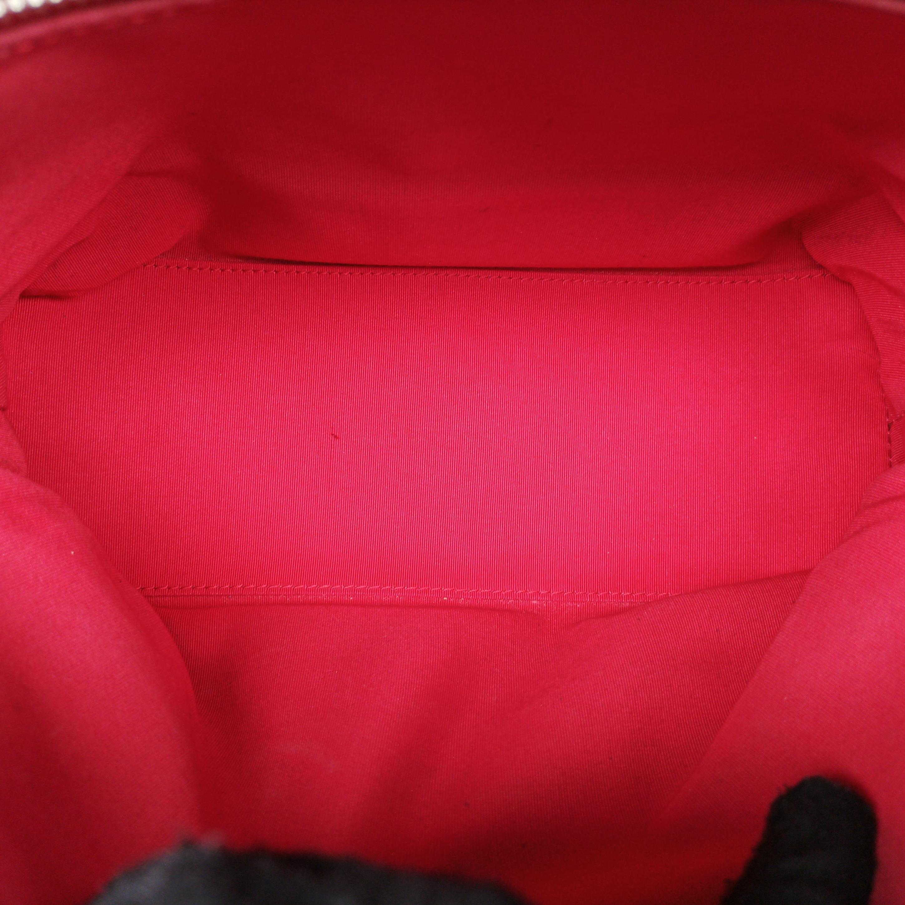 Pre-owned Chanel Paris-Venice Vinyl Lipstick Ligne Red Patent A47926 shoulderbag | stylenewstar