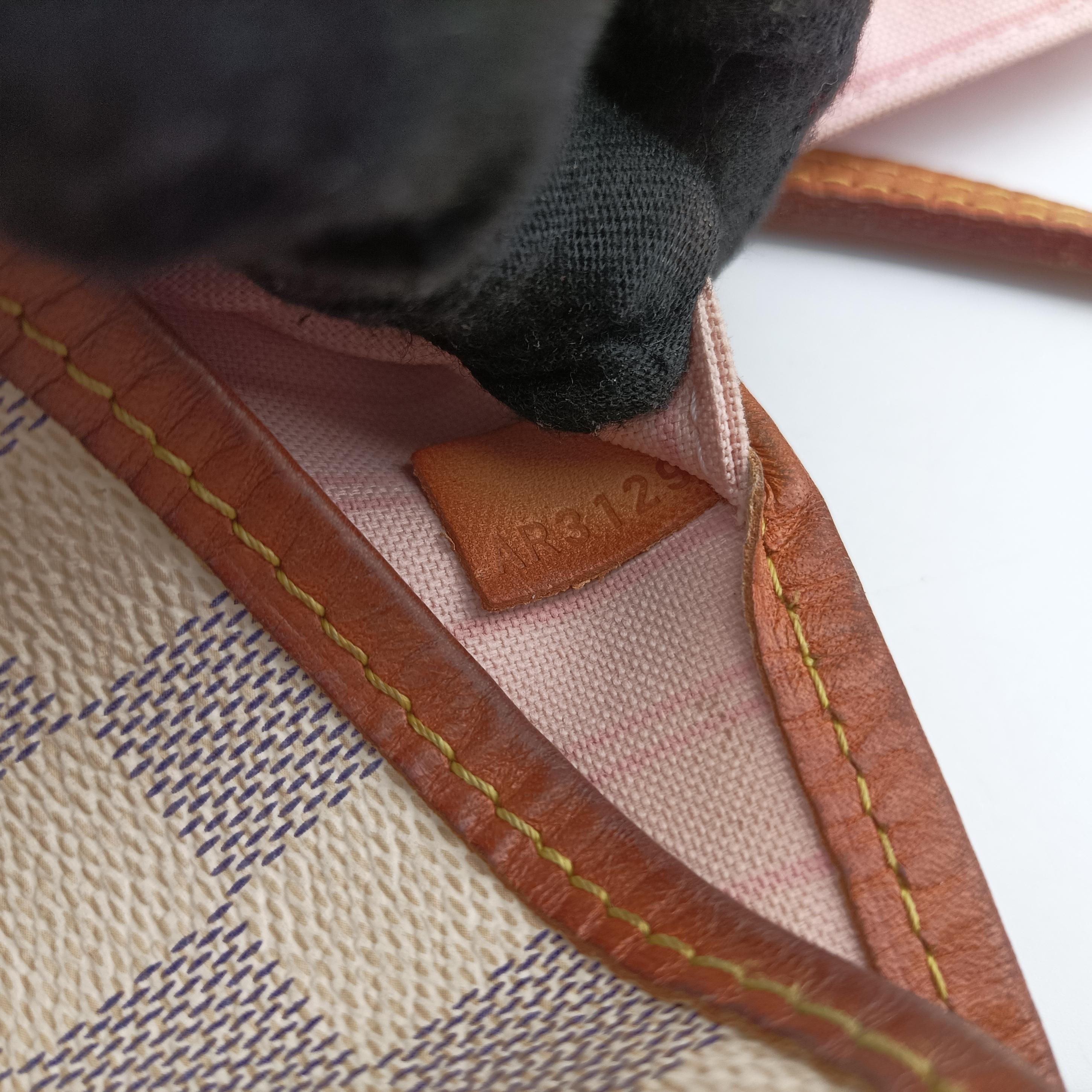 Pre-owned Louis Vuitton NEVERFULL MM Azur Damier Canvas N51107 handbag | stylenewstar