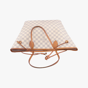 Pre-owned Louis Vuitton NEVERFULL MM Azur Damier Canvas N51107 handbag | stylenewstar