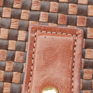 Secondhand Prada Madras Brown leather  shoulderbag | stylenewstar