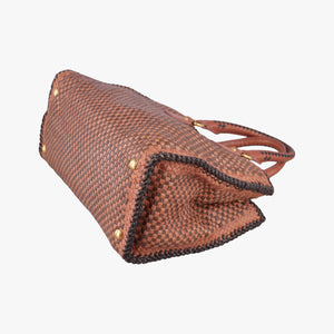 Secondhand Prada Madras Brown leather  shoulderbag | stylenewstar