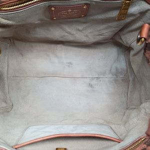 Secondhand Prada Madras Brown leather  shoulderbag | stylenewstar