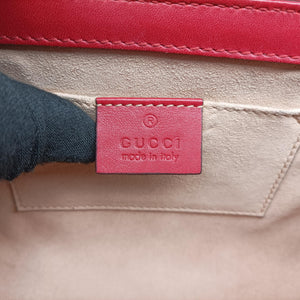 Vintage Gucci Padlock beige×red PVC coated canvas×Leather 409487 shoulderbag | stylenewstar