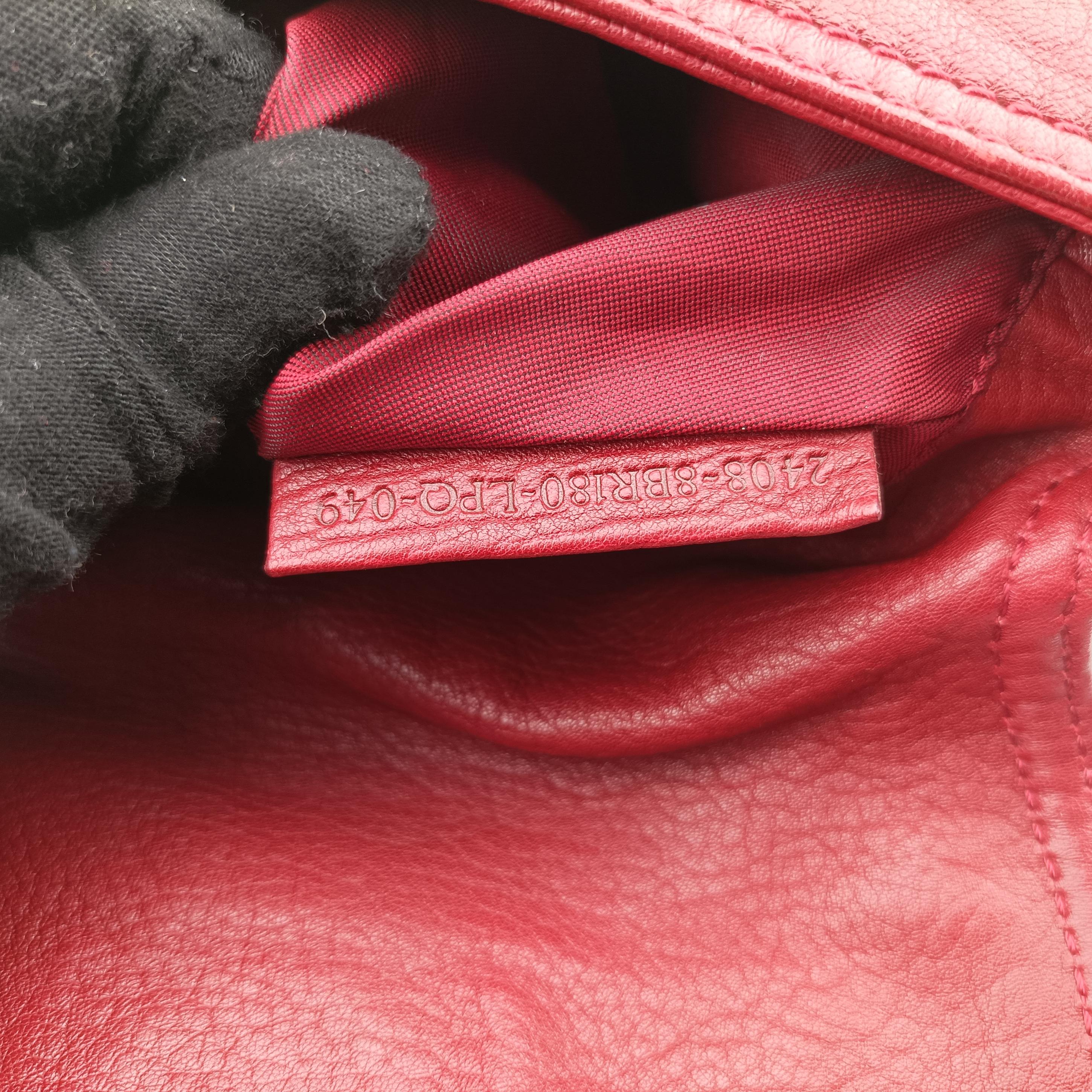 Secondhand Fendi Baguette Red Leather 8BR180 handbag | stylenewstar