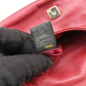 Secondhand Fendi Baguette Red Leather 8BR180 handbag | stylenewstar