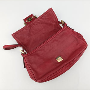 Secondhand Fendi Baguette Red Leather 8BR180 handbag | stylenewstar