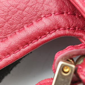 Secondhand Fendi Baguette Red Leather 8BR180 handbag | stylenewstar