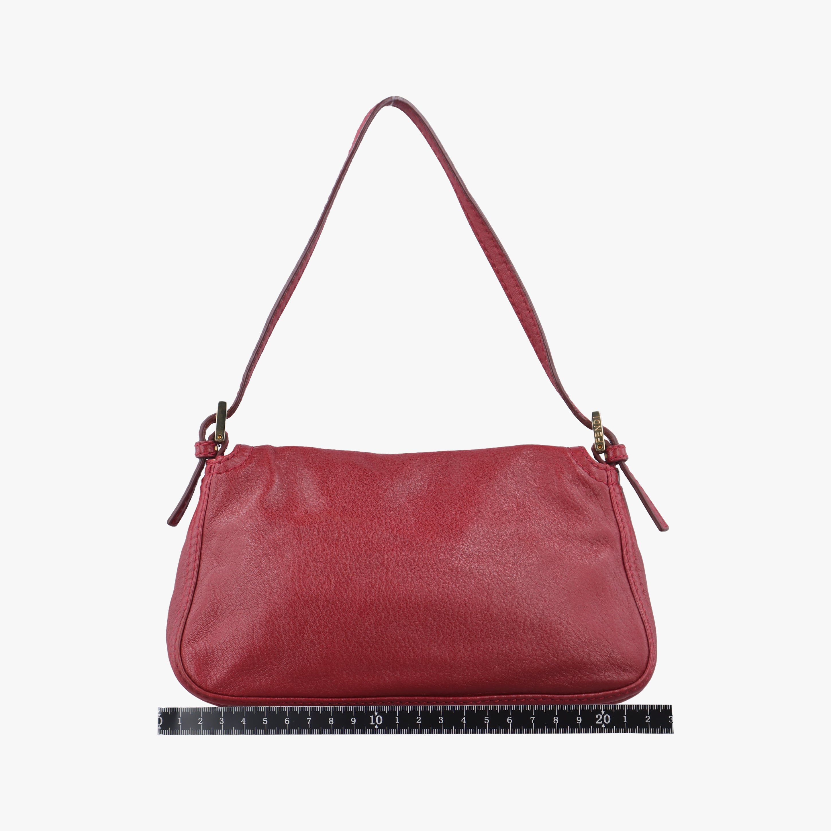 Secondhand Fendi Baguette Red Leather 8BR180 handbag | stylenewstar