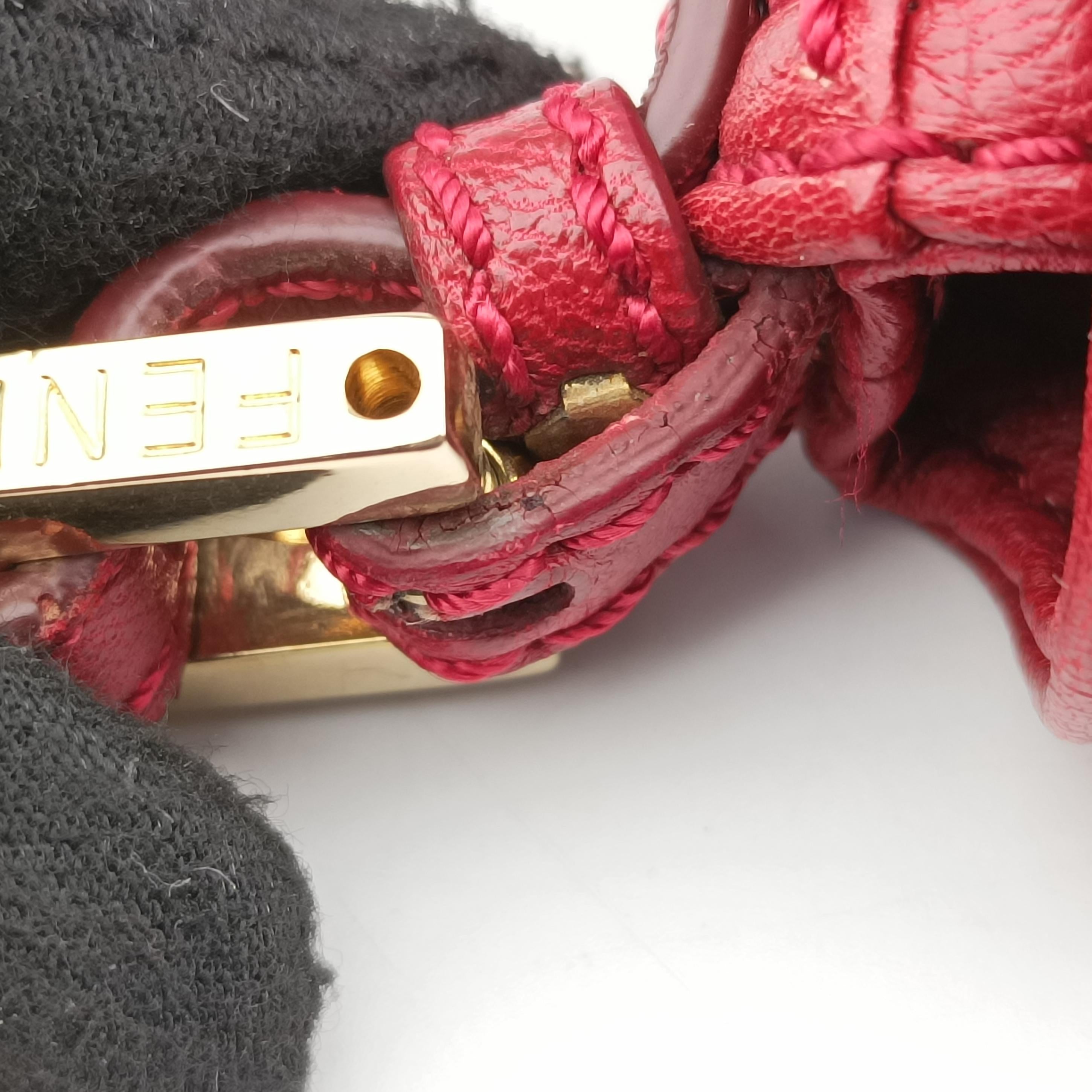 Secondhand Fendi Baguette Red Leather 8BR180 handbag | stylenewstar