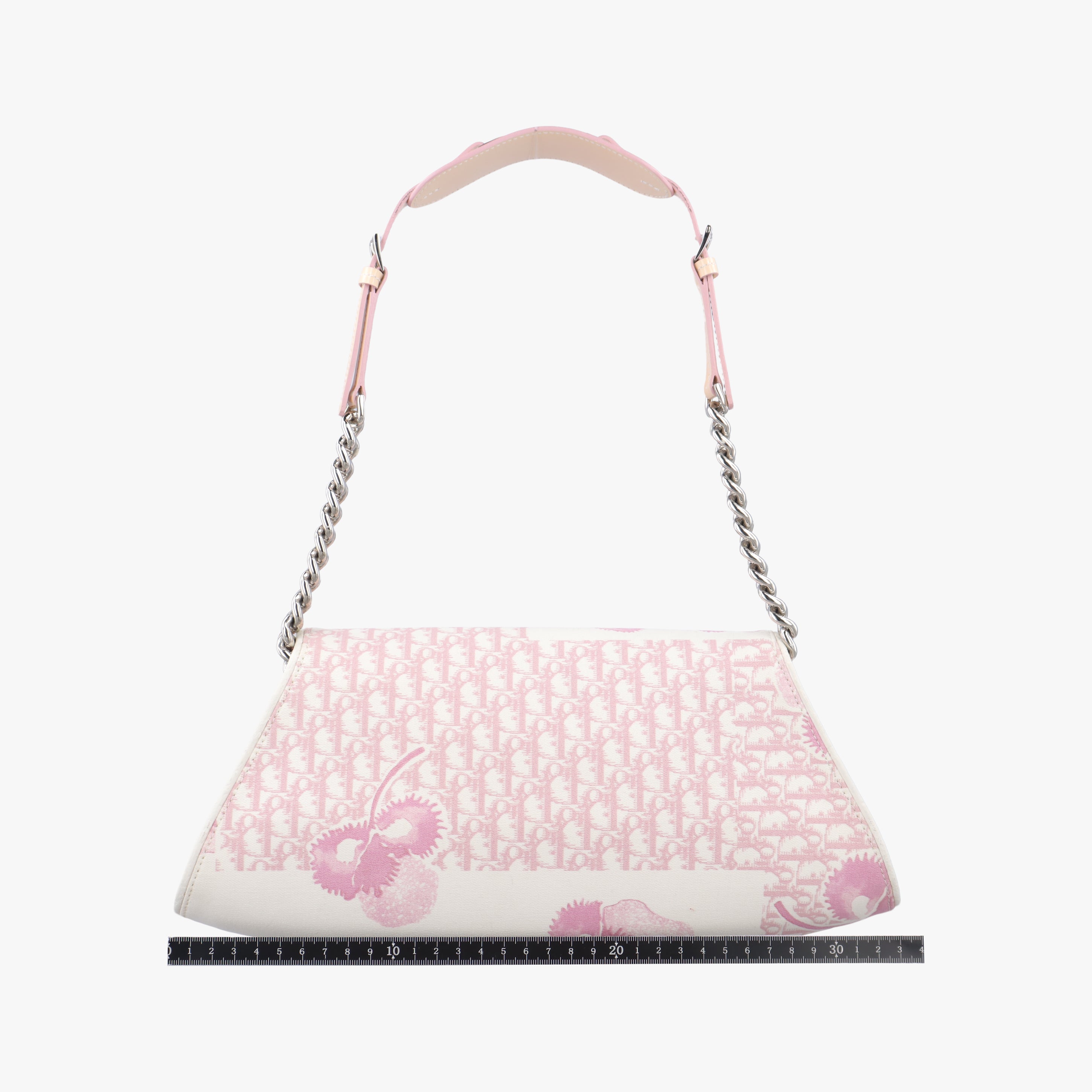 Pre-owned Christian Dior Logogram Ivory x Pink x Multicolor canvas  shoulderbag | stylenewstar