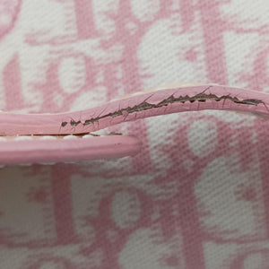 Pre-owned Christian Dior Logogram Ivory x Pink x Multicolor canvas  shoulderbag | stylenewstar