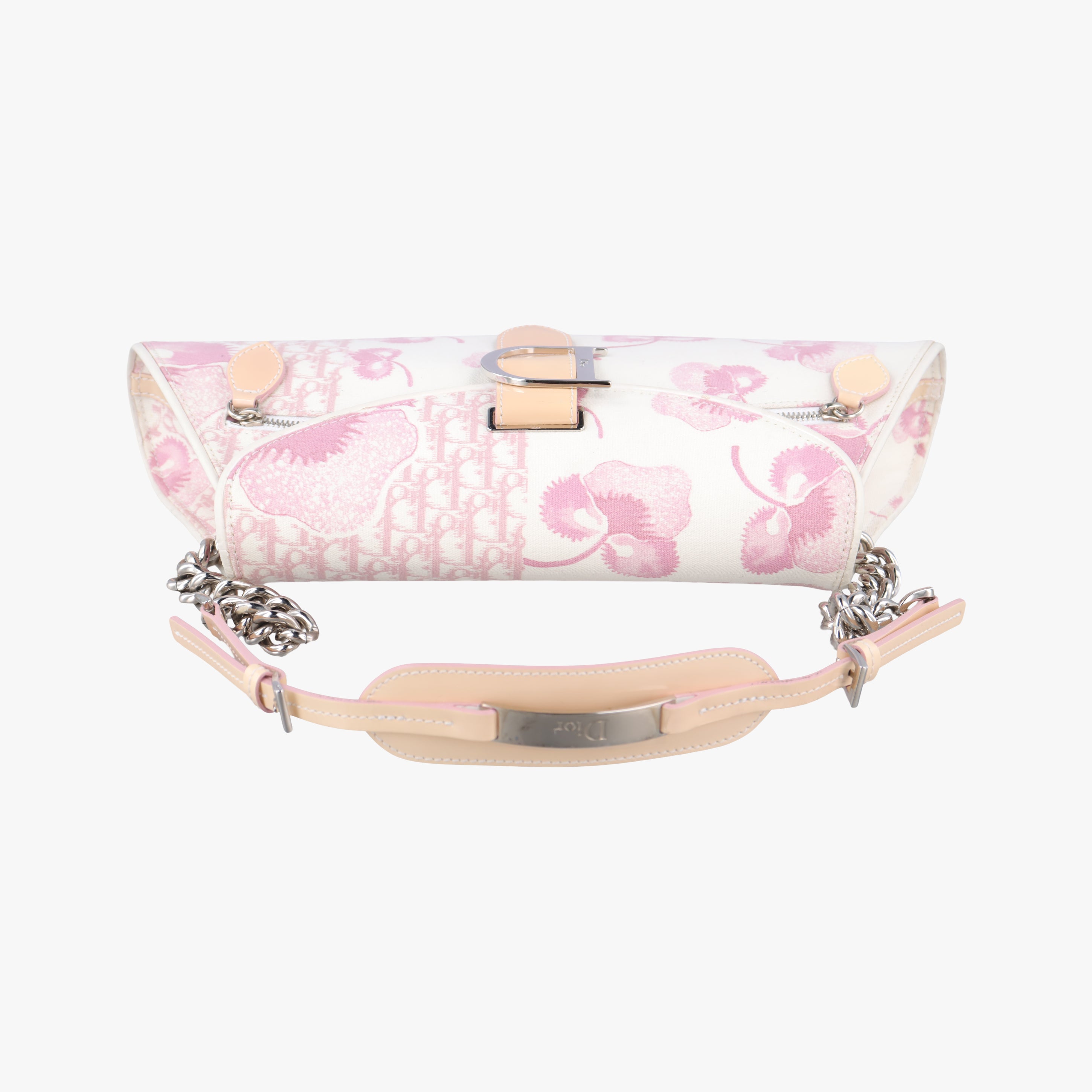 Pre-owned Christian Dior Logogram Ivory x Pink x Multicolor canvas  shoulderbag | stylenewstar