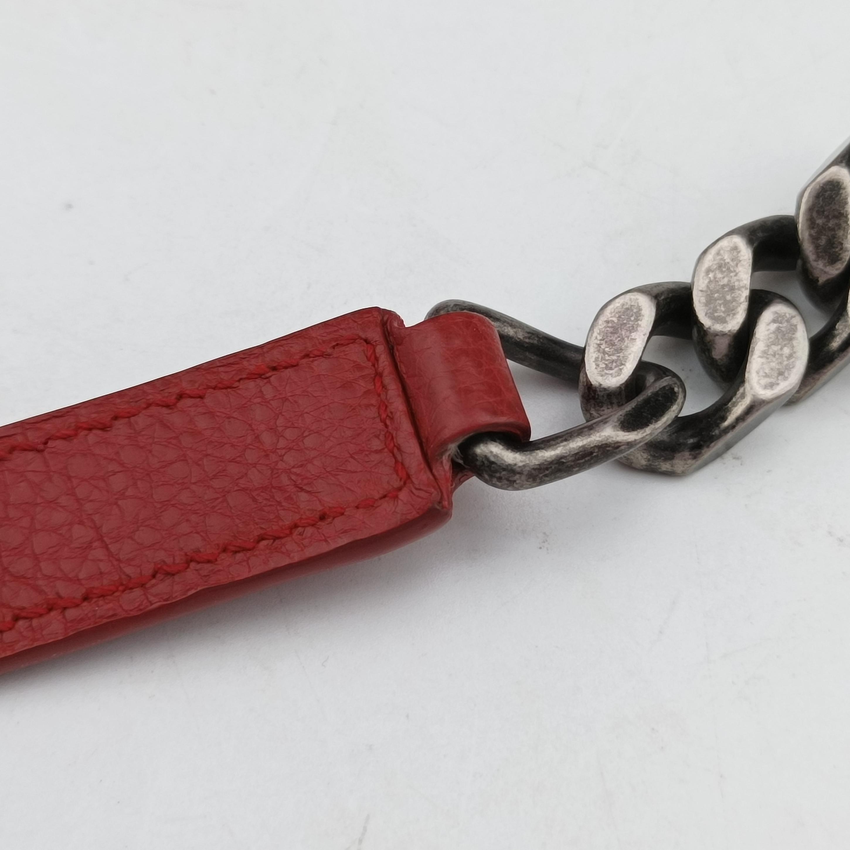 Pre-owned Yves Saint Laurent COLLEGE Red Leather 428056 shoulderbag | stylenewstar