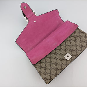 Pre-owned Gucci Dionysus Brown×pink PVC coated canvas 400249 shoulderbag | stylenewstar
