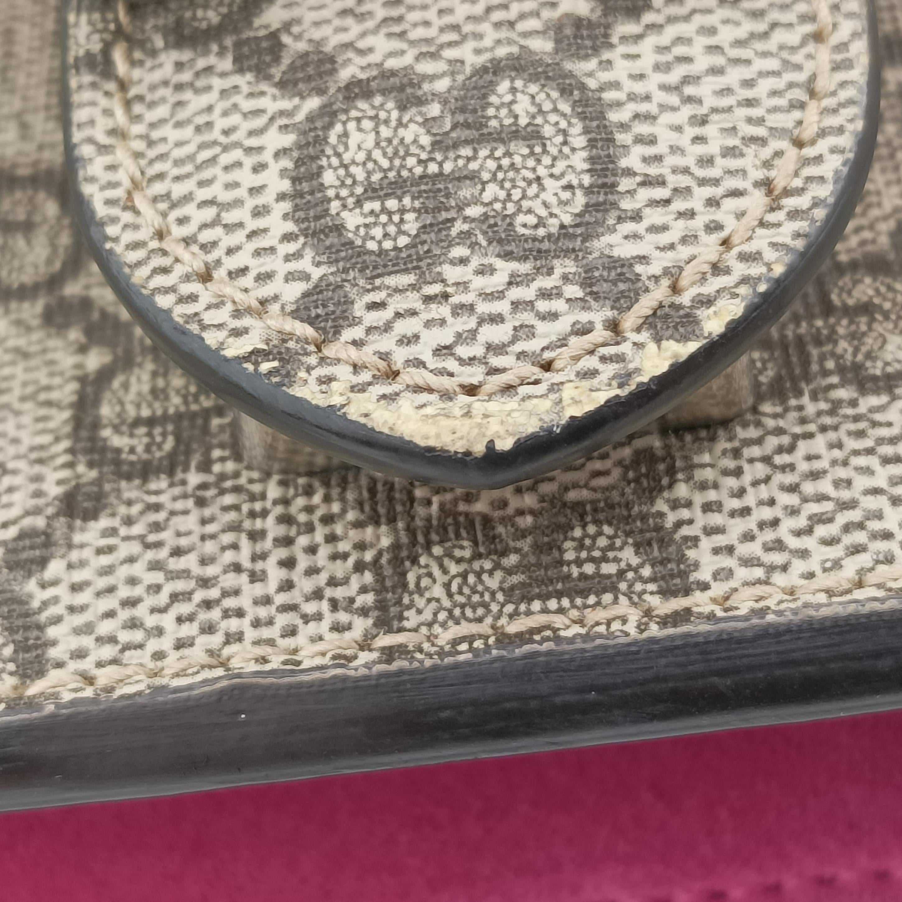 Pre-owned Gucci Dionysus Brown×pink PVC coated canvas 400249 shoulderbag | stylenewstar