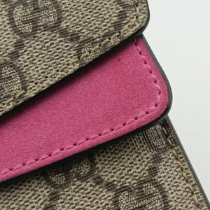 Pre-owned Gucci Dionysus Brown×pink PVC coated canvas 400249 shoulderbag | stylenewstar