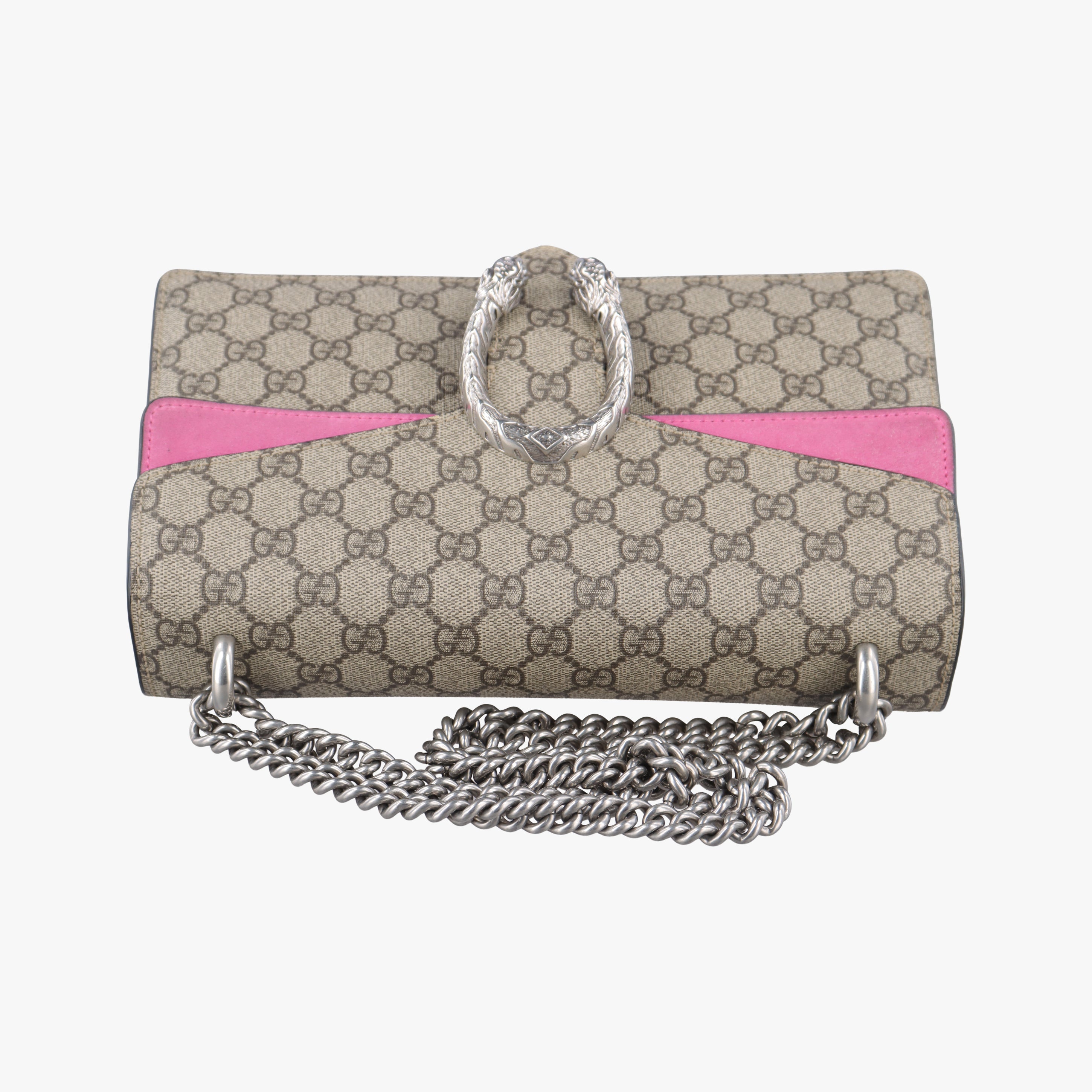 Pre-owned Gucci Dionysus Brown×pink PVC coated canvas 400249 shoulderbag | stylenewstar
