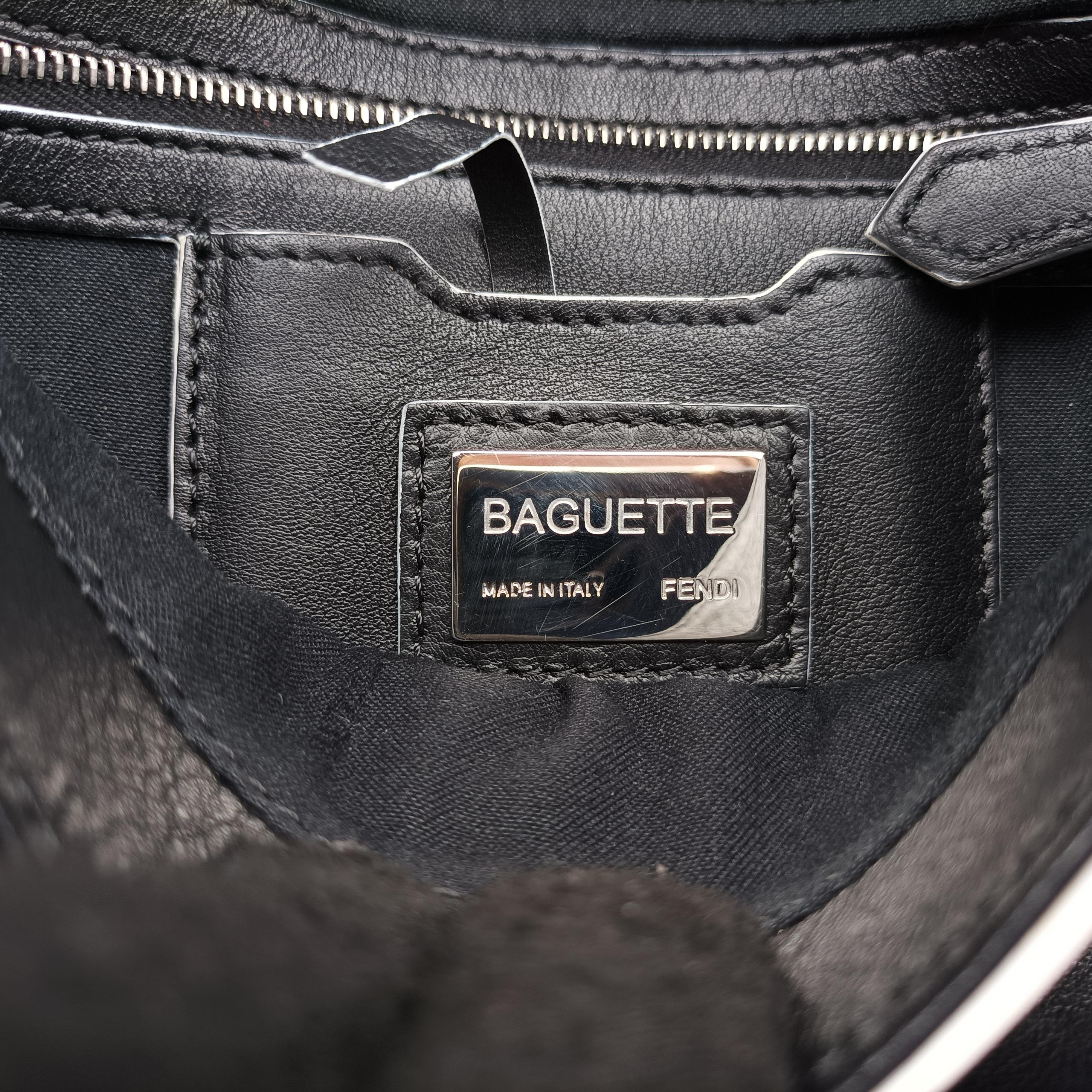 Vintage Fendi Baguette Black×yellow×Red Leather 8BR600 shoulderbag | stylenewstar