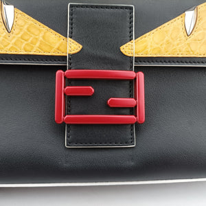 Vintage Fendi Baguette Black×yellow×Red Leather 8BR600 shoulderbag | stylenewstar