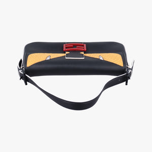 Vintage Fendi Baguette Black×yellow×Red Leather 8BR600 shoulderbag | stylenewstar
