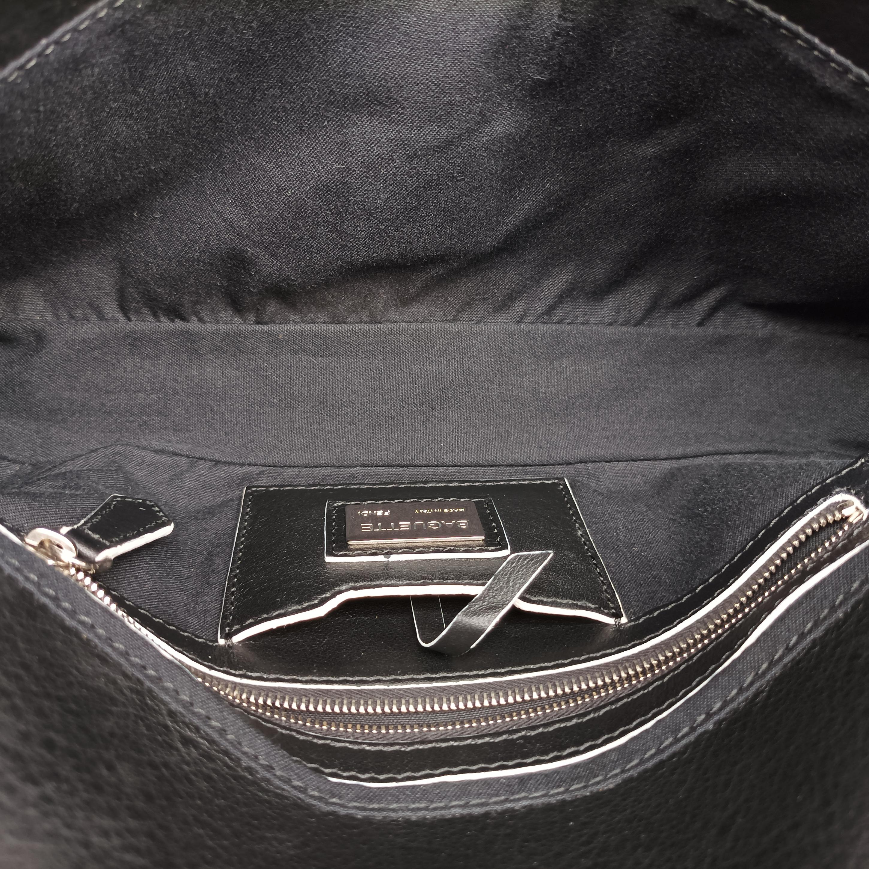 Vintage Fendi Baguette Black×yellow×Red Leather 8BR600 shoulderbag | stylenewstar