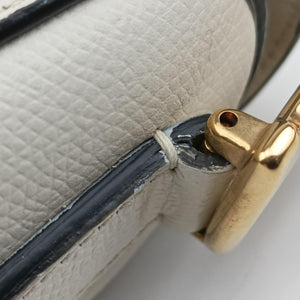 Pre-owned Christian Dior Saddle White Leather  handbag | stylenewstar