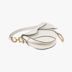 Pre-owned Christian Dior Saddle White Leather  handbag | stylenewstar