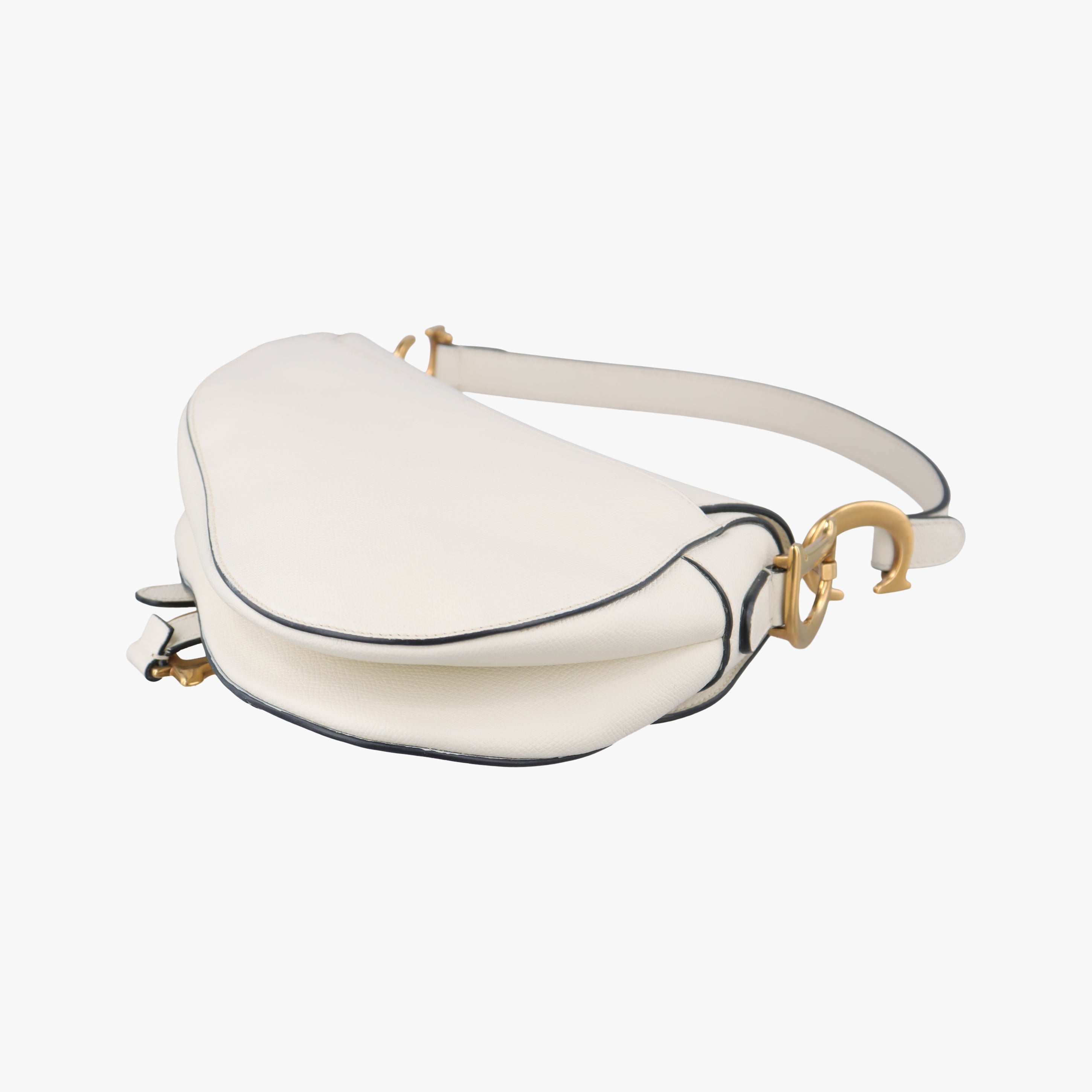 Pre-owned Christian Dior Saddle White Leather  handbag | stylenewstar