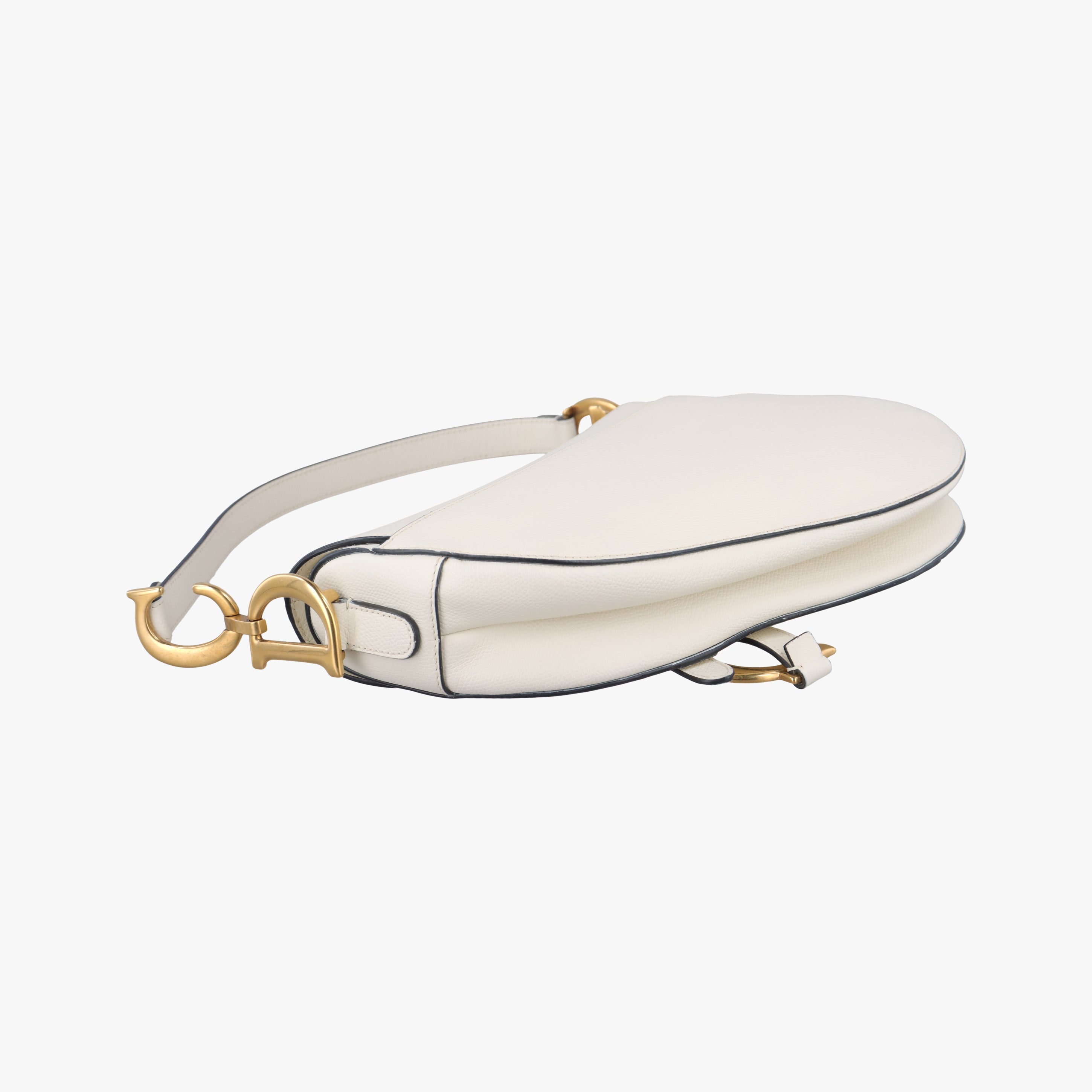 Pre-owned Christian Dior Saddle White Leather  handbag | stylenewstar