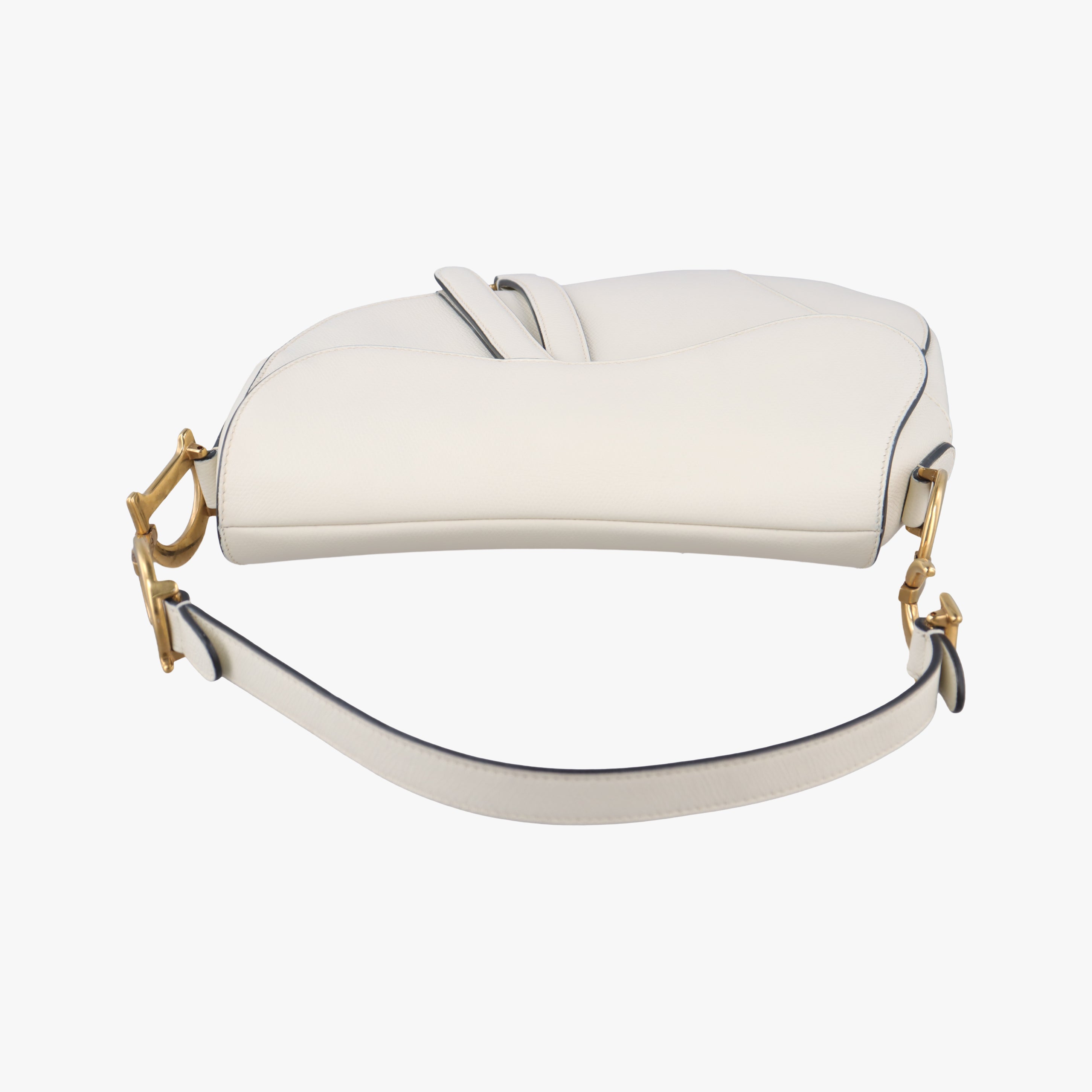 Pre-owned Christian Dior Saddle White Leather  handbag | stylenewstar