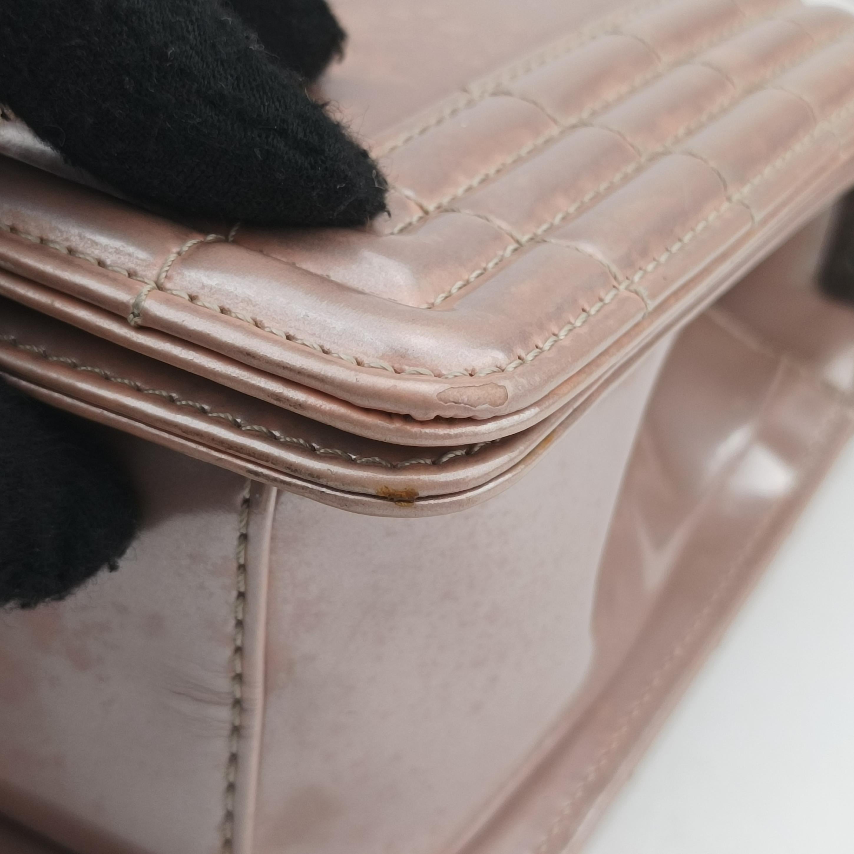 Secondhand Chanel BOY CHANEL Pink Patent A67018 shoulderbag | stylenewstar