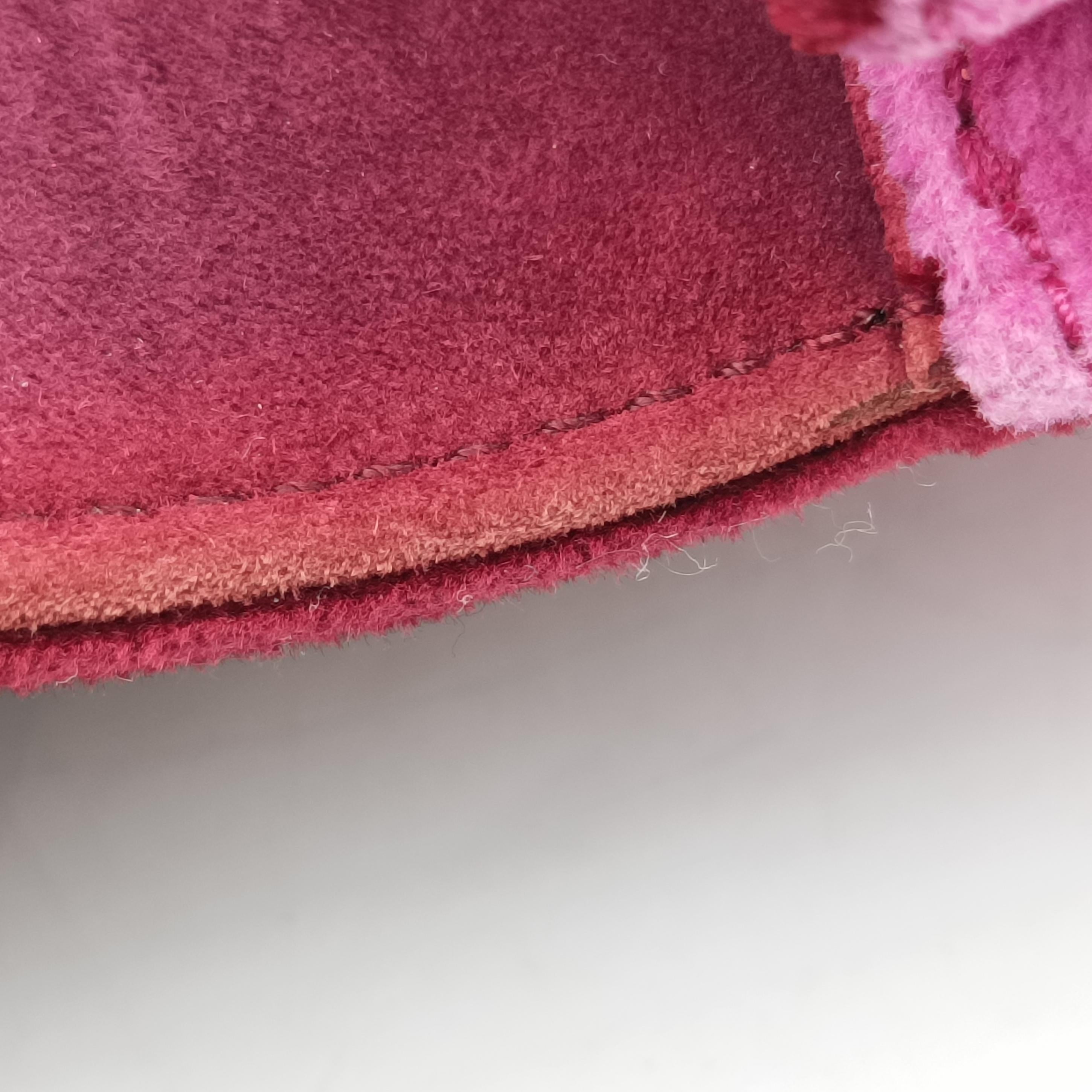 Pre-owned Prada Animalier Cahier Lions Head Red×Pink Velvet 1BD089 shoulderbag | stylenewstar