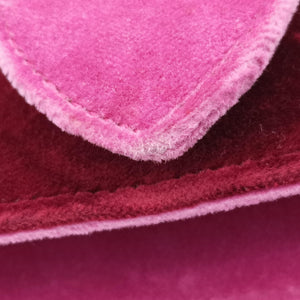 Pre-owned Prada Animalier Cahier Lions Head Red×Pink Velvet 1BD089 shoulderbag | stylenewstar